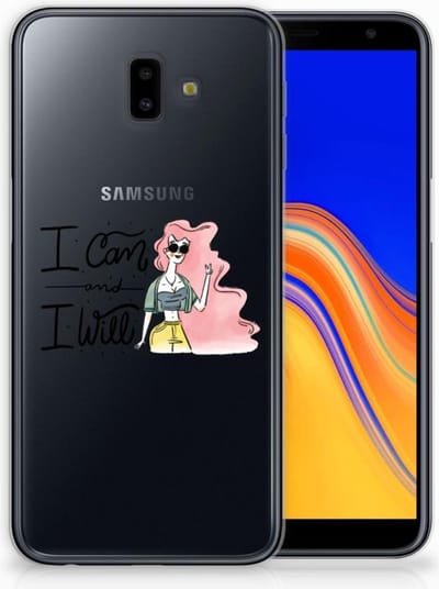Back Cover voor Samsung Galaxy J6 Plus (2018) Telefoonhoesje met Naam i Can