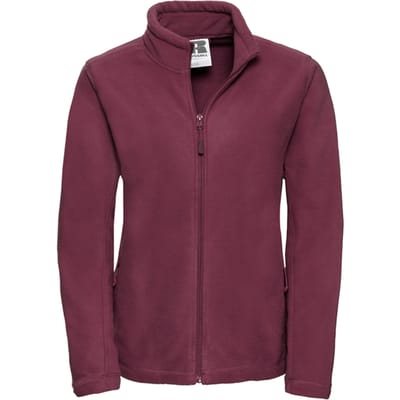 Russell Dames/Dames Full Zip Outdoor Fleecejack (Bourgondië)