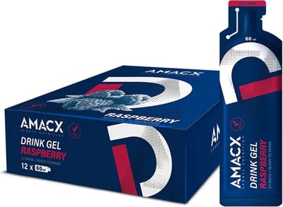 Amacx Drink Gel - Sportgel - Energy Gel - Energiegel - Raspberry - 12 pack