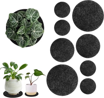 Set van 8 Ronde Vilt Onderzetters voor Glazen, Koffiekoppen en Planten - Ideaal voor Tafelbescherming en Decoratie (10cm/15cm/20cm)