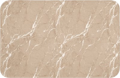 WC mat 60x40 cm - Antislip - Beige - Marmer - Organisch - Wit - Toiletmat - Vloermat - Douchemat - Toilet tapijt - Toiletmatten