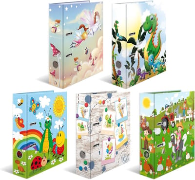 Ringbanden Kinderen - Opbergmappen School - Papieren Organiseren - 10 Stuks Set - A4 Formaat 7cm - Assortiment Kleuren