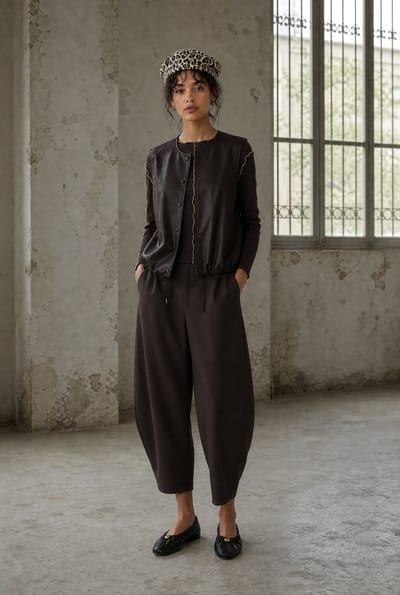 Benot pants technical jersey | Chocolate - Chocolate / XXS