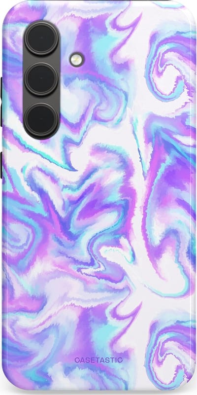 Casetastic Hoesje Geschikt voor Samsung S24 - Stijlvolle Beschermende Duo-layer Case - Tie Dye magie