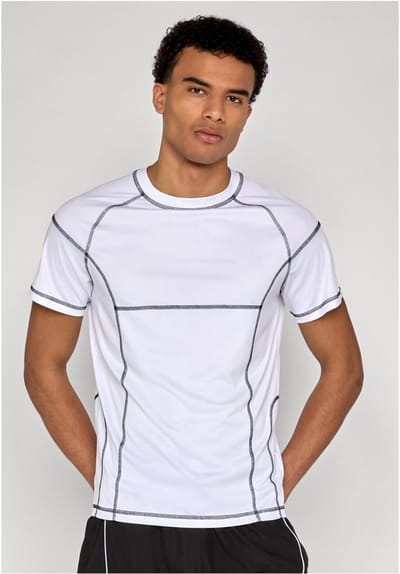 Urban Classics - Compression Heren Tshirt - S - Wit