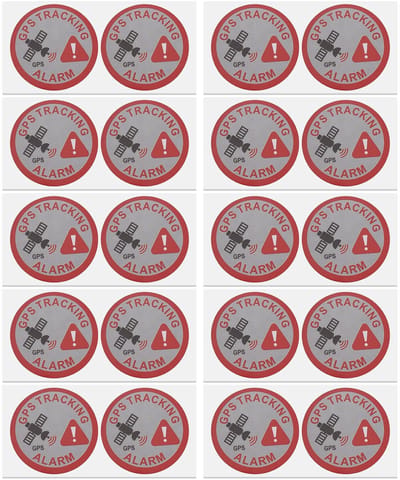 Dailygoods- Waarschuwing Sticker 20 Stuks - GPS Tracking Sticker - Zelfklevende Sticker - Waterdichte Sticker - Diefstal Bescherming - 3 cm Diameter - Diefstalsticker