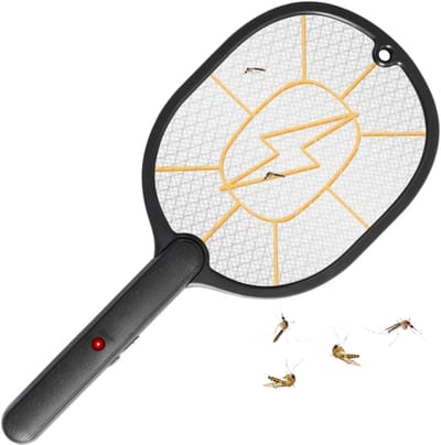 Elektrische Vliegenmepper - Krachtig Muggenracket met 3-Laags Veiligheidsnet - Comfortabele Insectenmepper voor Slaapkamer, Barbecue en Camping