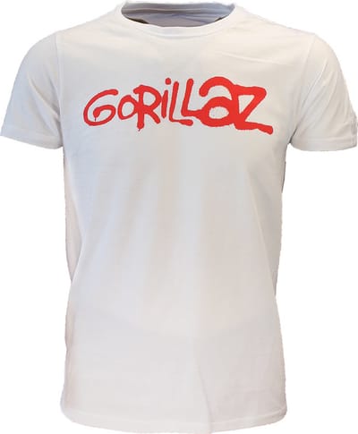 Gorillaz White Tee Logo T-Shirt - Officiële Merchandise - XL
