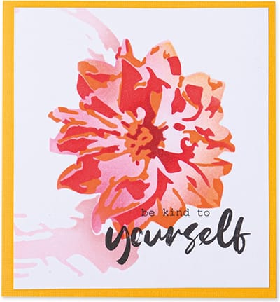 Layered stencil painted flower - Sizzix