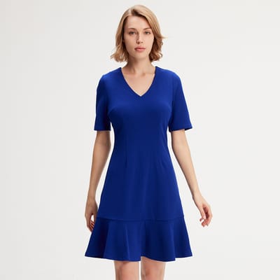 Minimalistische trapeze jerseyjurk