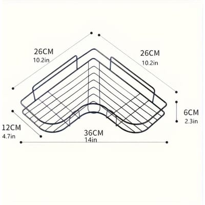 1 stuks Hoek Douchemand zonder Boren, Driehoekig Badkamer Opbergrek, Wandgemonteerde Organizer voor Badkameraccessoires, Buiten Opbergdoos Plank zwart