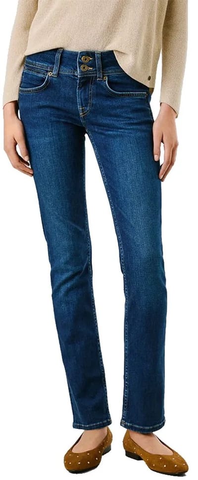 Pepe Jeans Venus Slim Fit Lage Taille Jeans Blauw 27 / 30 Vrouw