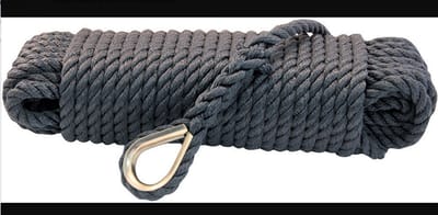 Ankerlijn met kous 10 mm 20 meter navy