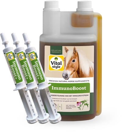 Vitalstyle ImmunoBoost - VoordeelBundel - Paarden Supplement - Positieve Invloed op de Weerstand