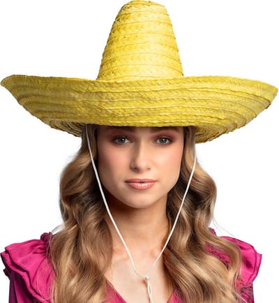 Boland - Sombrero Puebla geel Geel - 49 - Volwassenen - Unisex - Landen