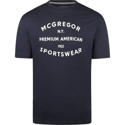 McGregor T- Shirt Premium Navy Size: S | Printed T-Shirts Outlet | Heren | Blauw