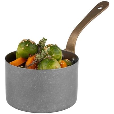 GGM Gastro (6 Stück) Stielkasserolle / Serviertopf - VINTARA - Edelstahl - 0,3 Liter - Ø 95mm
