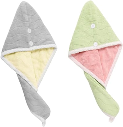 ByShane - Microvezel haarhanddoek 2 stuks - ultra-absorberend en sneldrogend - ideaal voor zachte haarverzorging
