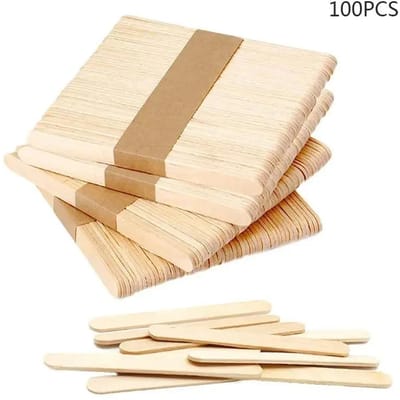100/350 STUKS Crème Houten Stokjes voor IJsrepen Nieuwe Zomerverkoop Mini Siliconen Ijslollyvorm Keukenaccessoires beige