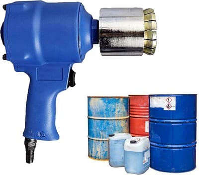 Pneumatische Krimptang - Vat Afsluiter - Vaten Dichtmaken - Verstelbare Straatheid - 35mm en 75mm - Zilver