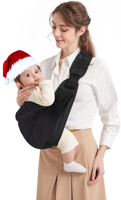 Babydrager Draagdoek - Baby Sling - Onderweg Dragen - Ergonomisch Bionic Design - 0-36 Maanden - Zwart