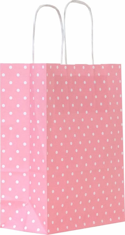 8 Baby Cadeautasjes - Roze - 18x8x22cm - Papier - Babyshower Cadeau