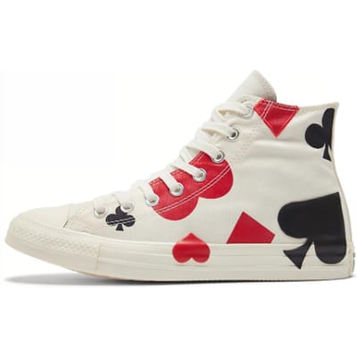 Converse Chuck Taylor All Star High Speelkaarten Unisex Sneakers Wit Egret Zwart 165669C 38 white