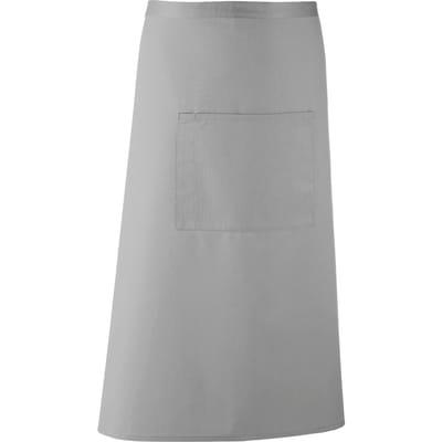 Premier Unisex Kleuren Barschort / Werkkleding (Lange Continentale Stijl) (Pakket van 2) (Zilver)