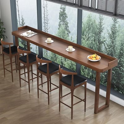 Houten Bartafel - Hoge Keukentafel - Balkon Eettafel - Massief Grenenhout - 40x39x75cm - Natuurlijk Hout