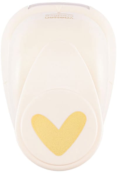Vaessen Creative Pons - Figuurpons - Hart - 1,8 x 2,2 cm