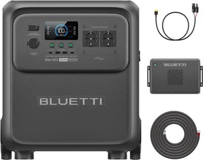 BLUETTI Elite 400 2600W - 3840Wh - Duurzame energie - met Charger 2 - 1200W adapter– Powerstation- LFP Draagbare Accu -voor Camping, Thuis Noodstroom