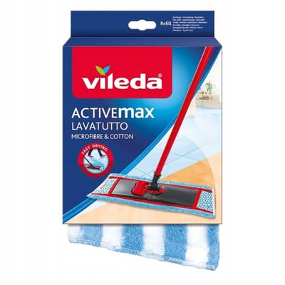 Vileda Active Max - Mop Wervel - Geschikt voor Alle Vloeren - Microvezel