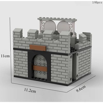 MOC Middeleeuwse Oude Wachttoren Bouwstenen Set Kasteel Uitbreiding Soldaten Oorlog Verdedigingsbasis Stad Speelgoed Voor Kinderen Verjaardagscadeau PDF Instruction