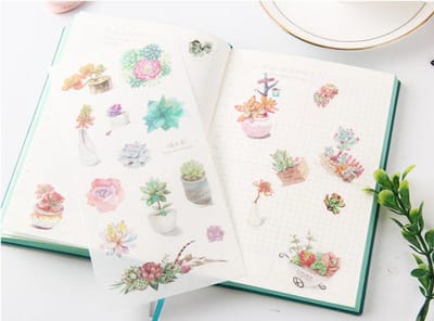 Bullet Journal Stickers – 78 Stuks (6 Vellen) – Botanical, Planten & Bloemen – Planner, Scrapbook & Bujo – Sinterklaas & Kerstcadeau – Schoencadeau – Cadeaus onder €10