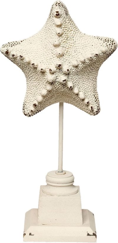 Clayre & Eef Decoratie Beeld 6PR1039 15*9*32 cm - Wit Kunststof  Decoratief Figuur  Decoratieve Accessoires  Woonaccessoires