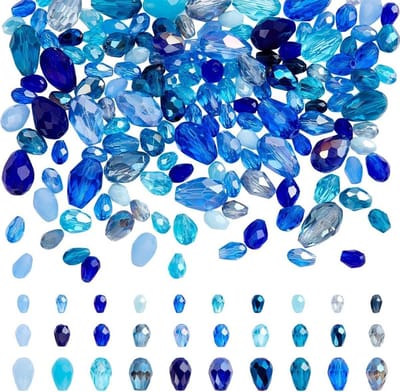 Over 178 Pcs Teardrop Kristal Glazen Kralen met Verticale Gat voor Armbanden, Kettingen en Oorbellen, DIY Sieraden en Creatieve Projecten
