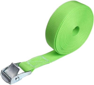 Sjorband - Spanriem Bevestigingsriem - Bagage Vervoeren - Duurzame Zinklegering Gesp - 25 cm x 50 cm - Fruitgroen