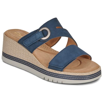 Clarks - Dames slipper met hak - Kidiki Cove - 26186699 - Blauw - maat 38