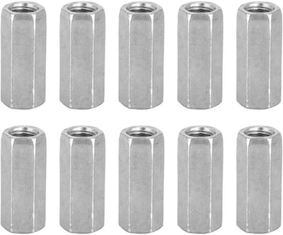Dailygoody - M8 lange staafmoer - zeskantmoer - 10 stuks - 30 mm