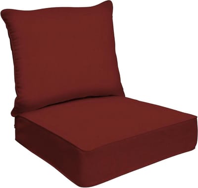 Rugkussen voor Stoelen - Zitkussen Buiten - Buiten Zitten - Waterbestendige Olefine Stof - 24 x 24 x 6 cm