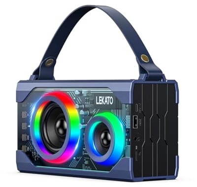 Draagbare Bluetooth-luidspreker met LED-licht en 20W stereogeluid voor binnen en buiten