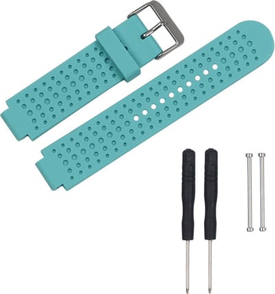 Siliconen bandje - geschikt voor Garmin Forerunner 220 / 230 / 235 / 620 / 630 / 735XT / Approach S20 / S5 / S6 - blauw