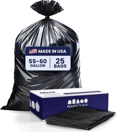 Vuilniszakken - Afvalzakken - Huishoudelijk Afval - Extra Sterk Materiaal - 60 Gallon - Zwart