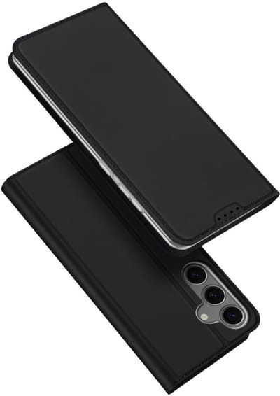 Dux Ducis Geschikt voor Samsung Galaxy S25 - Slim bookcase hoesje - Zwart