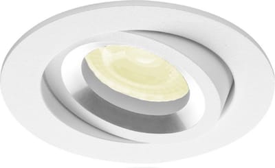 Inbouwspot Julian met Philips HUE White - spotje - Wit - rond - Voor binnen / woonkamer / keuken / slaapkamer - IP20 - GU10 - Buitendiameter: 81MM - boorgat: 70-75MM - min. Inbouwdiepte: 70MM