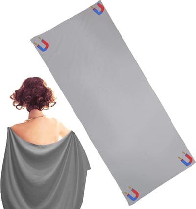 Strandlaken - Strandmat - Outdoor Ontspanning - Met Magnetische Clips - 190x75cm - Grijs