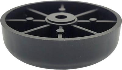 Meubelpoot zwart rond Ø 5 cm en hoogte 1,5 cm van kunststof - Set van 4 stuks