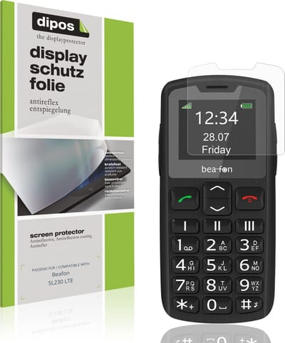 dipos – 4x Matte Beschermfolie geschikt voor Beafon SL230 LTE | Krasbestendige & antireflecterende Screenprotector Ultra-Thin