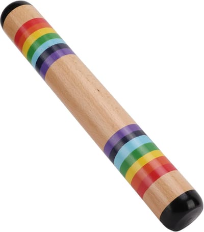 Houten regenstok - Muziekinstrument baby - Sensorisch spel - Rustgevend geluid - 35 cm - Kleurrijk
