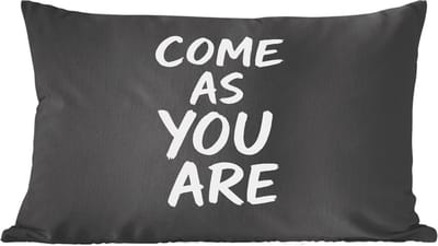 Sierkussens - Kussentjes Woonkamer - 60x40 cm - Quote - Zwart - Simpel